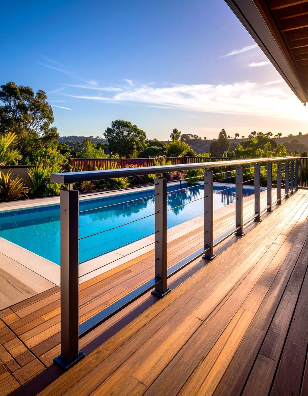 Aluminum Frame Railings for Lightweight Durability - 20 Pool Deck Railing Ideas