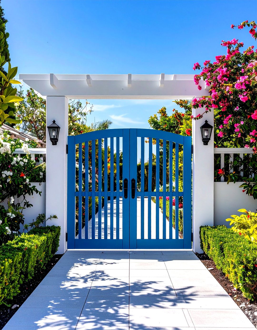 Aluminum Lattice Metal Garden Gate with Lightweight Durability - 20 Metal Garden Gate Ideas