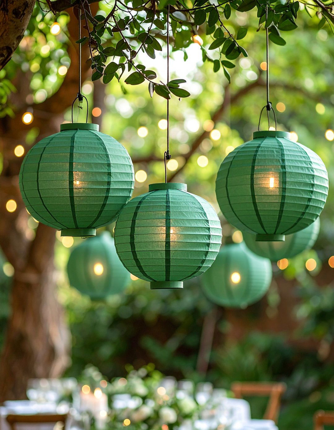 Ambient Lighting and Lanterns - 20 Sage Green Wedding Ideas