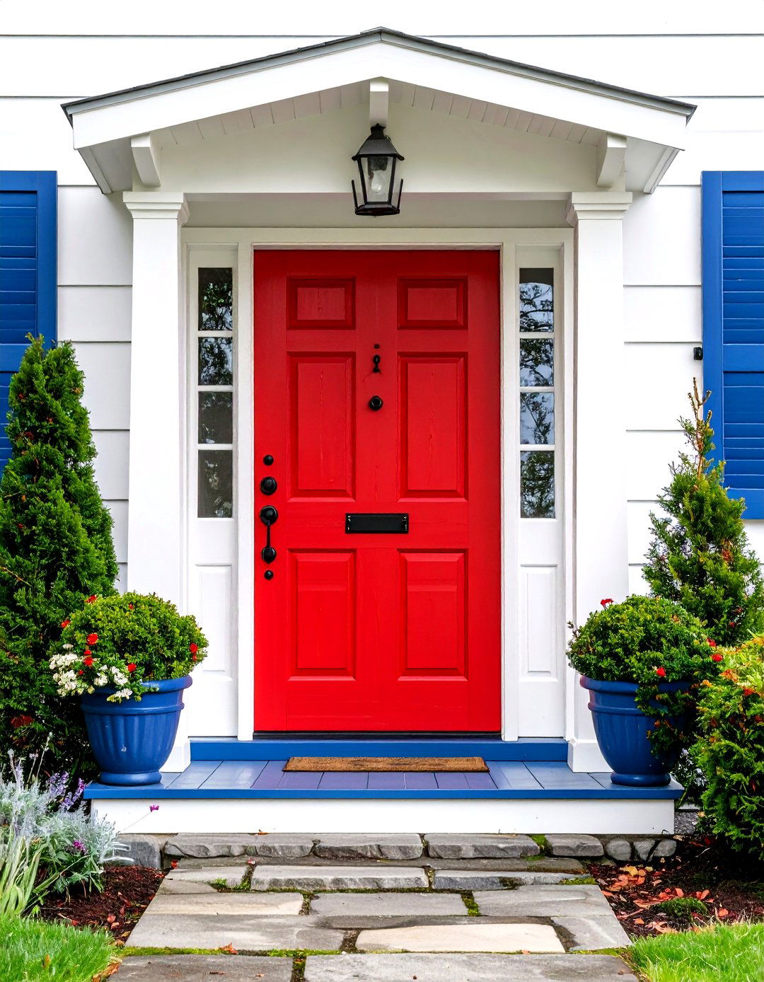 Americana - 20 Stained Front Door Ideas