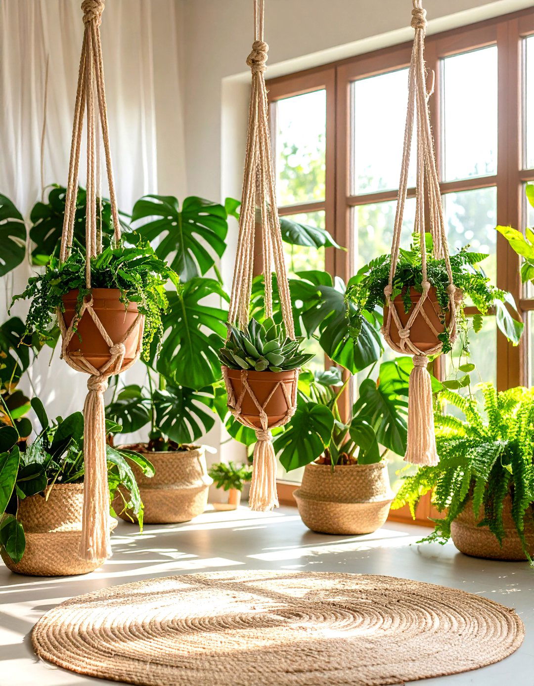 An Indoor Jungle Breathes Life into the Boho Living Room - 20 Boho Living Room Ideas
