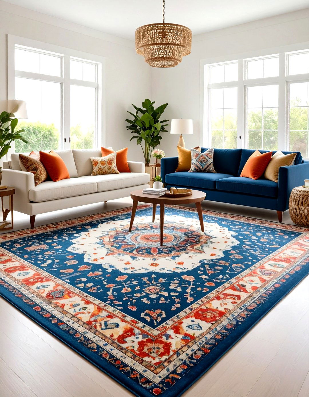 Anchor Rooms with Oversized Statement Rugs in Home Decor - 20 Home Decor Ideas