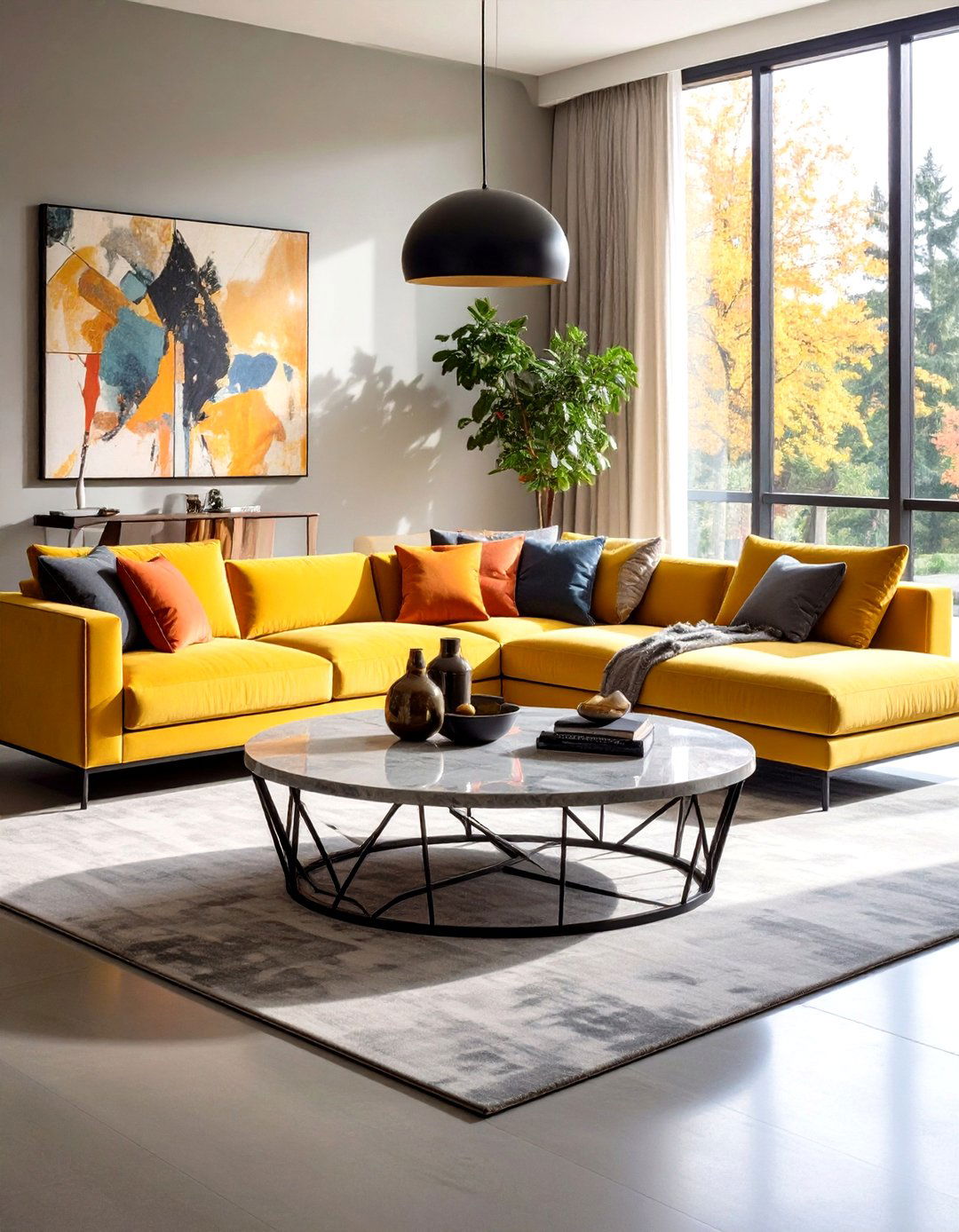 Anchor Your Sectional with a Statement Coffee Table - 20 Sectional Living Room Ideas
