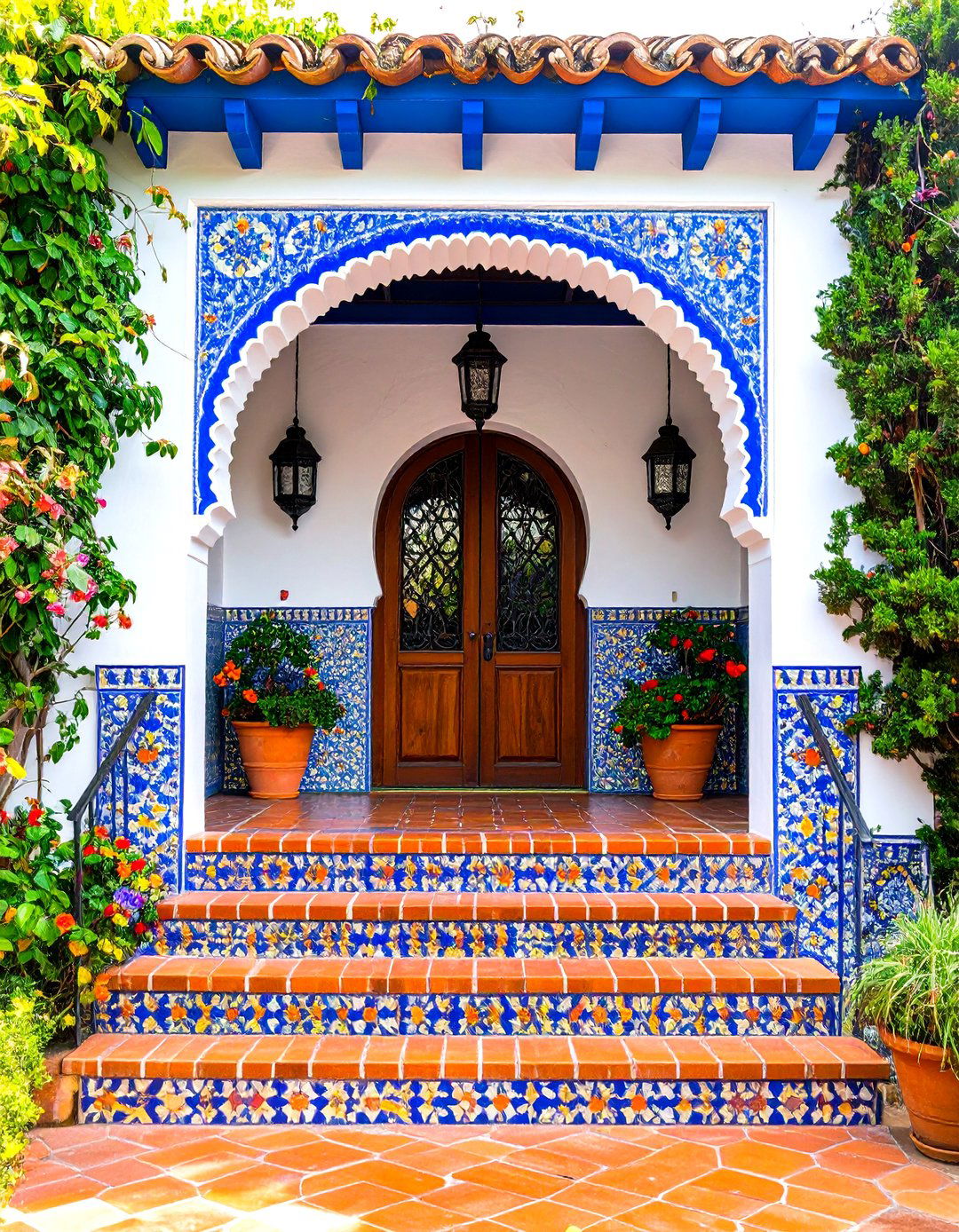 Andalusian Arcade Spanish Style Front Porch - 20 spanish style front porch ideas