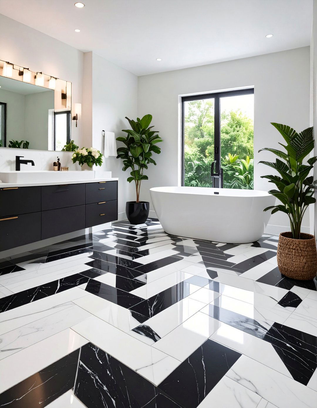 Anti Slip Safety Without Sacrificing Sheen - 20 Black Marble Bathrooms