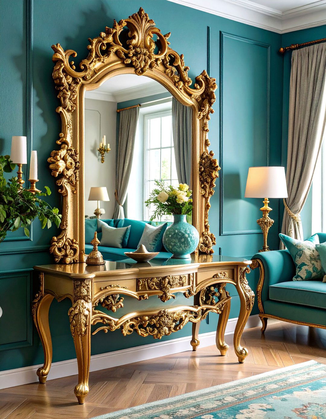 Antique Living Room Mirror Vintage Character - 20 Living Room Mirror Ideas