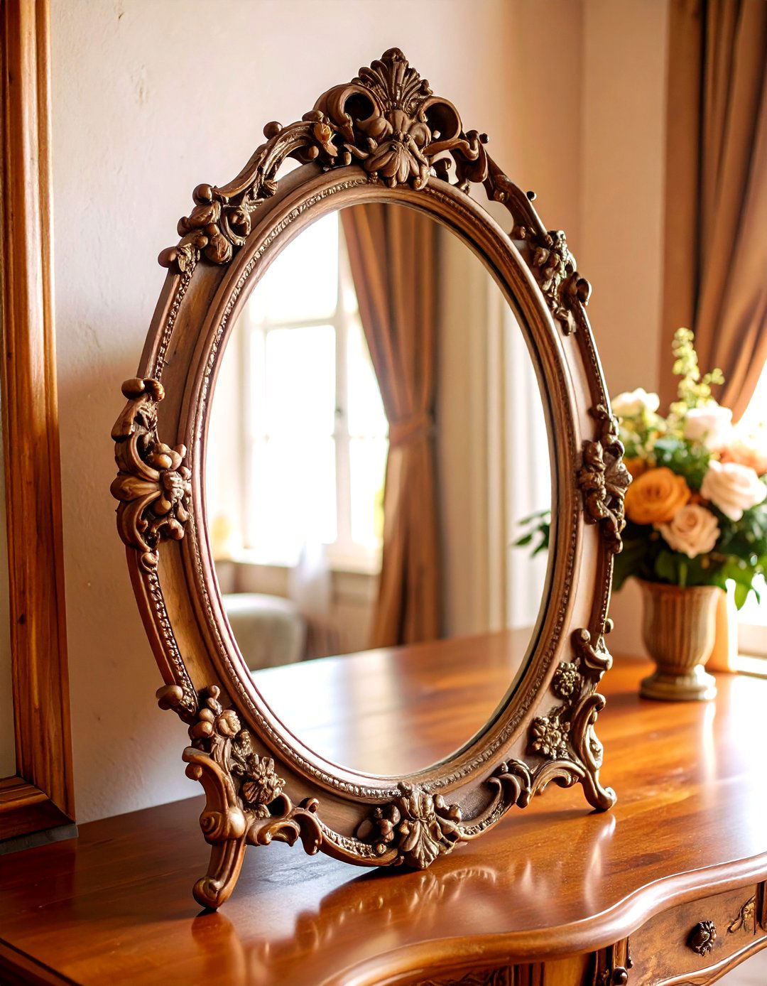 Antique Mirrors - 20 Shabby Chic Bedroom Ideas