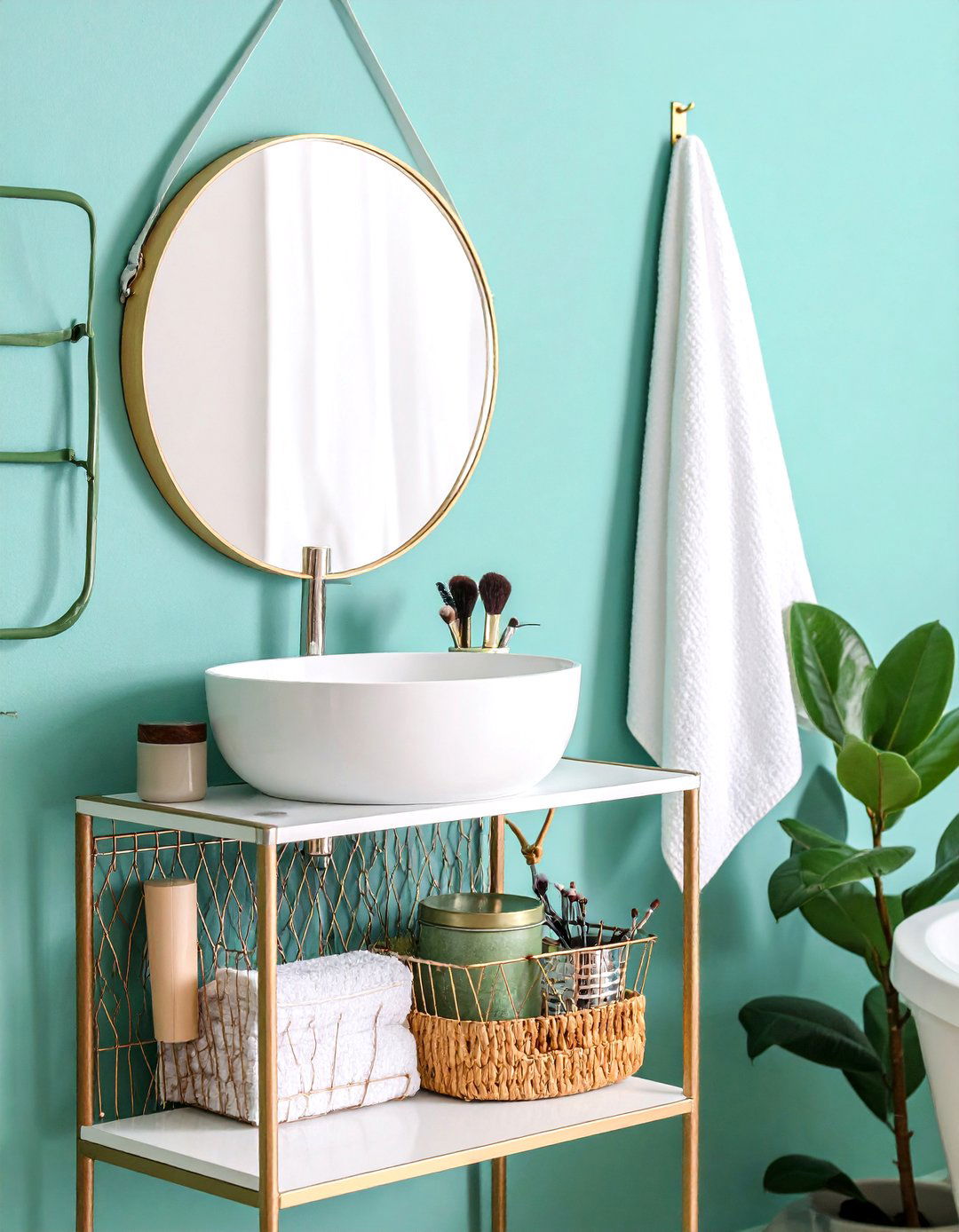 Apothecary Jar Vanity Counter Cluster - 20 vanity organization ideas