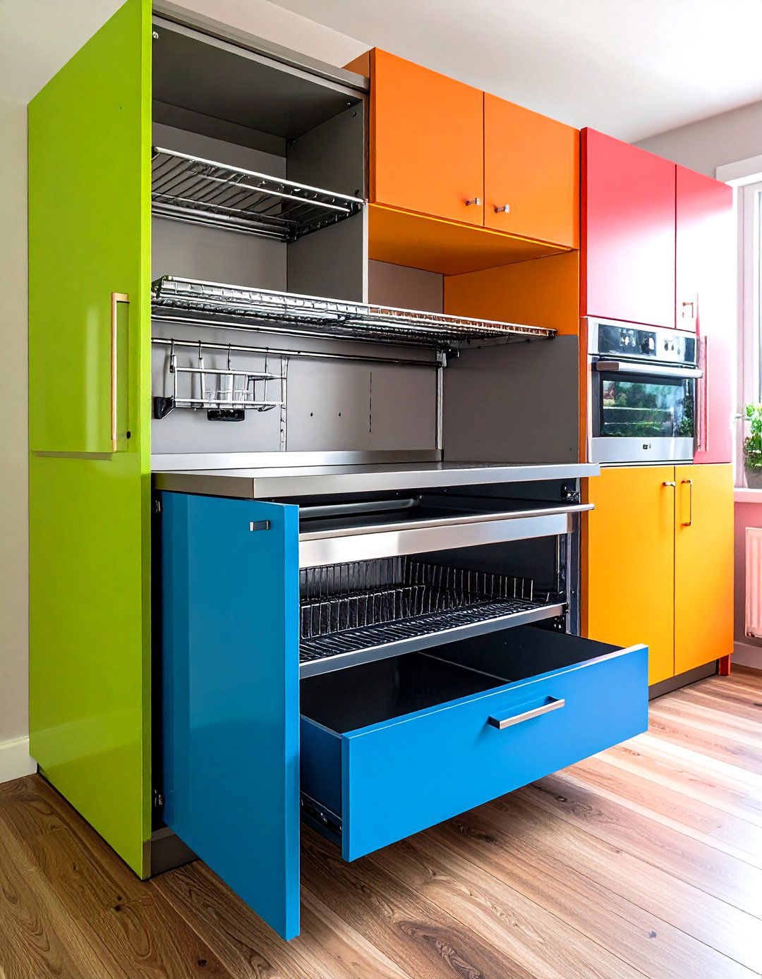 Appliance Garage Tall Cabinets for Countertop Serenity - 20 Floor to Ceiling Cabinets Ideas
