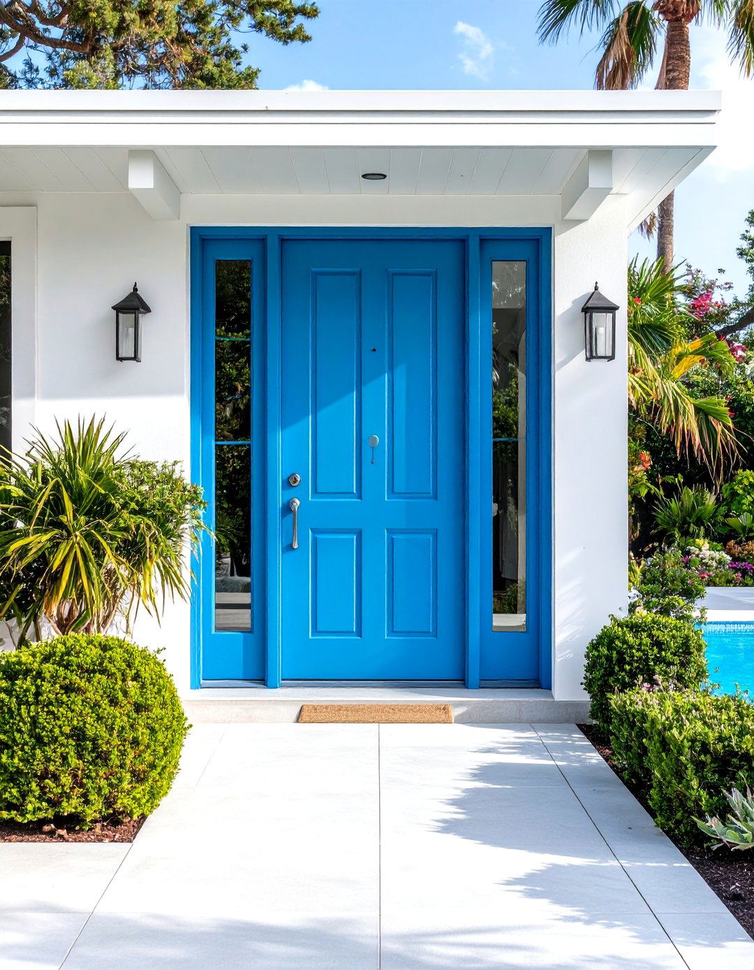 Aqua Blue Mid Century Front Door - 20 Mid Century Front Door Colors