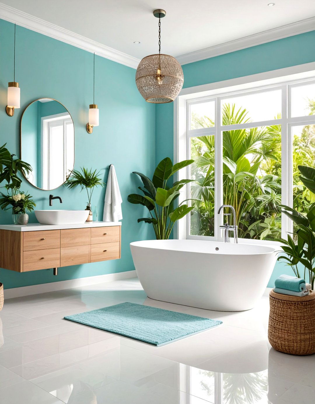 Aqua Blue Monochromatic Color Scheme for Rooms - 20 Monochromatic Color Schemes for Rooms