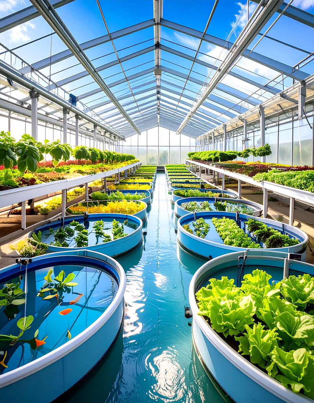 Aquaponic Greenhouse That Feeds Fish and Greens - 20 Greenhouse Ideas