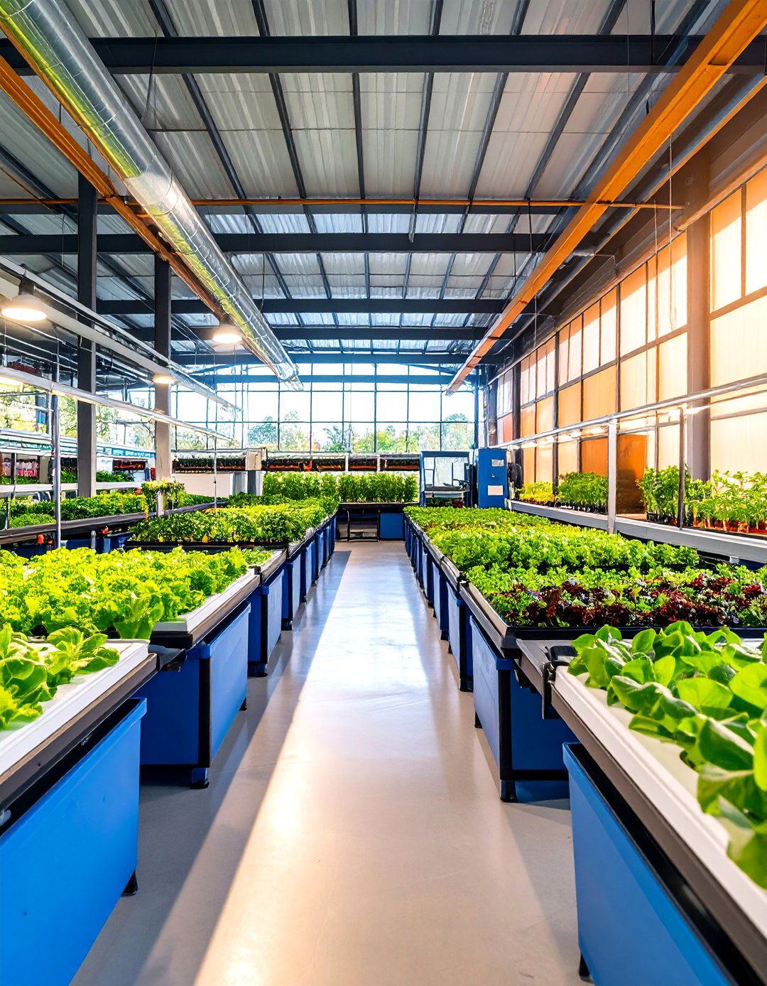 Aquaponics System Inside Greenhouse Shed - 20 Greenhouse and Shed Combo Ideas
