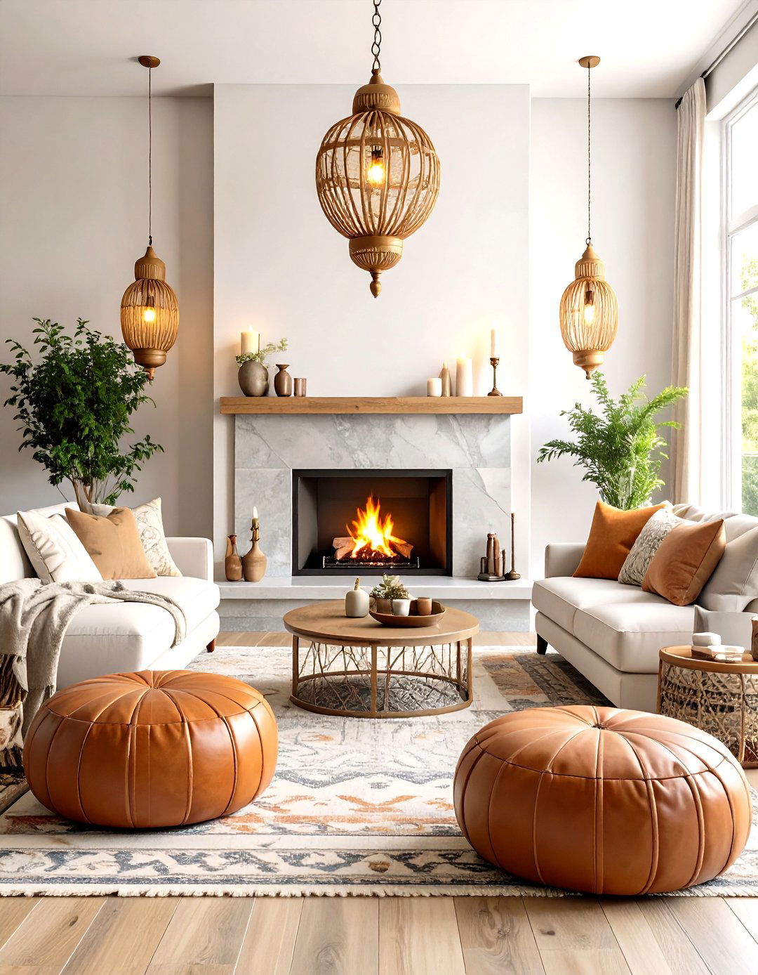 Arabescato Bohemian Hearth - 20 Marble Fireplace Ideas