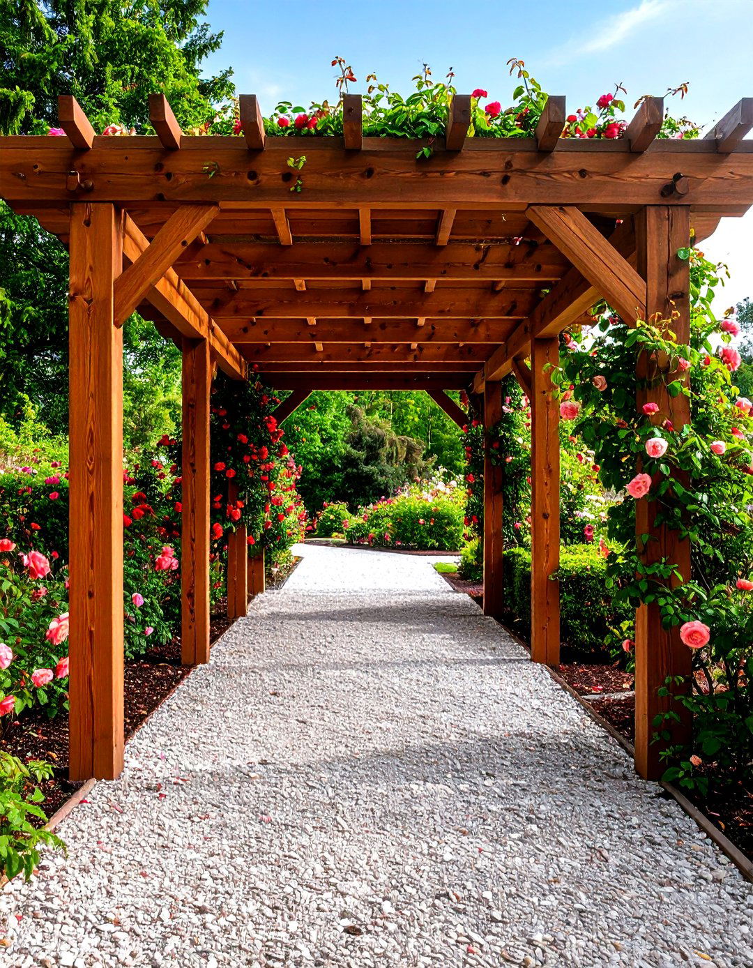 Arbor Framed Entry Walkway - 20 Farmhouse Walkway Ideas