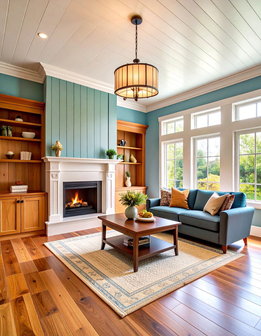 Arched Alcove Built Ins Soften the Fireplace Wall - 20 Fireplace Built-in Ideas