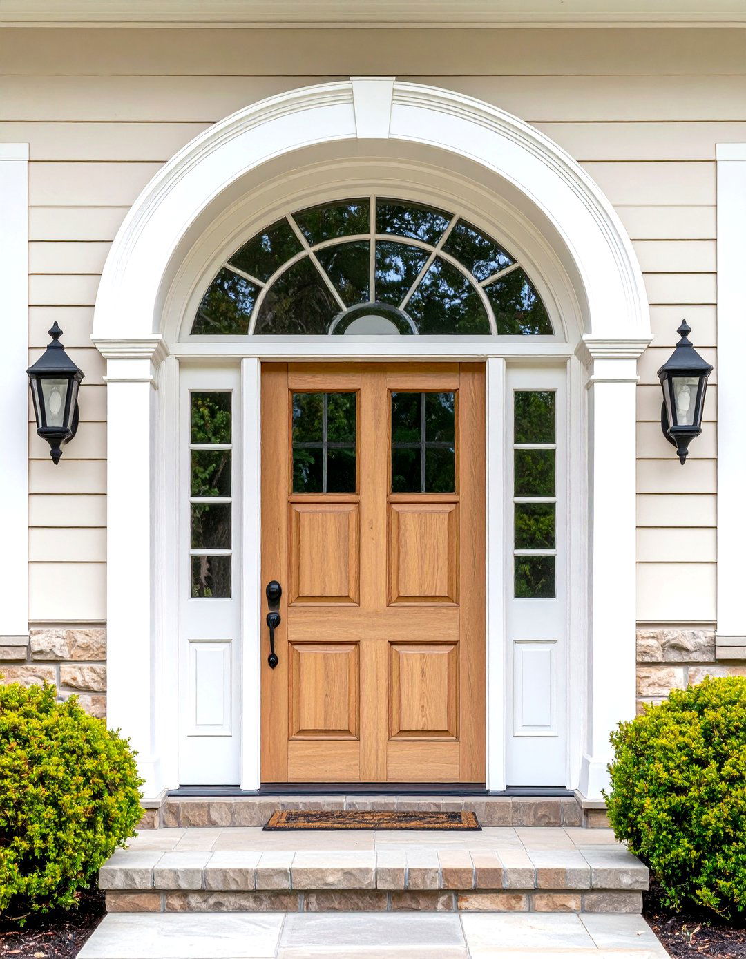 Arched Door Trim With Transom Accent for Historic Charm - 20 Door Trim Ideas