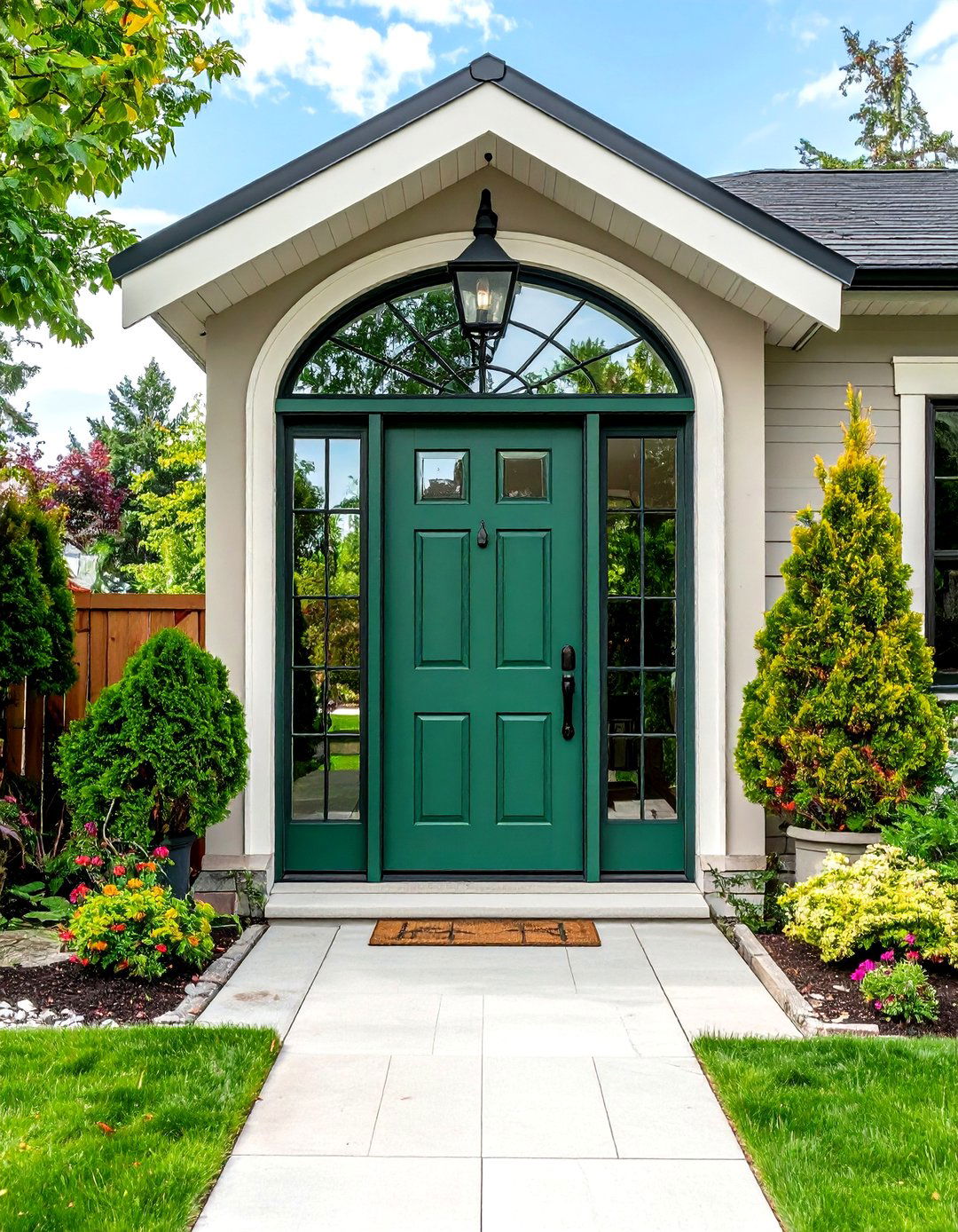 Arched Glass Front Doors Soften Facades with Gentle Curves - 20 Glass Front Doors Ideas