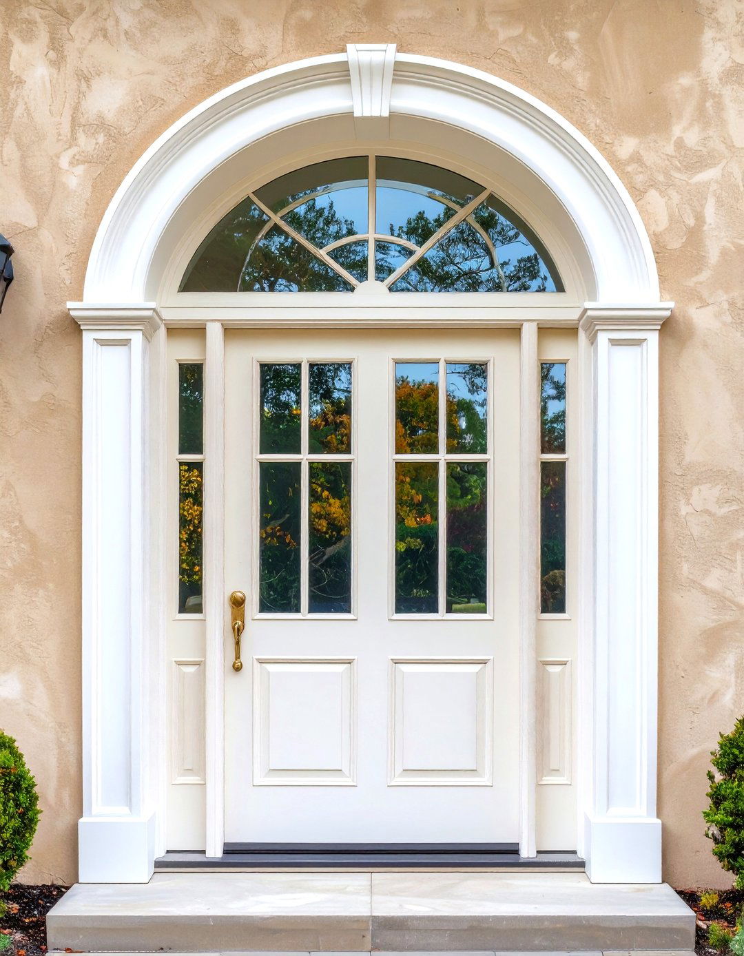 Arched Header Door Trim - 20 Exterior Door Trim Ideas