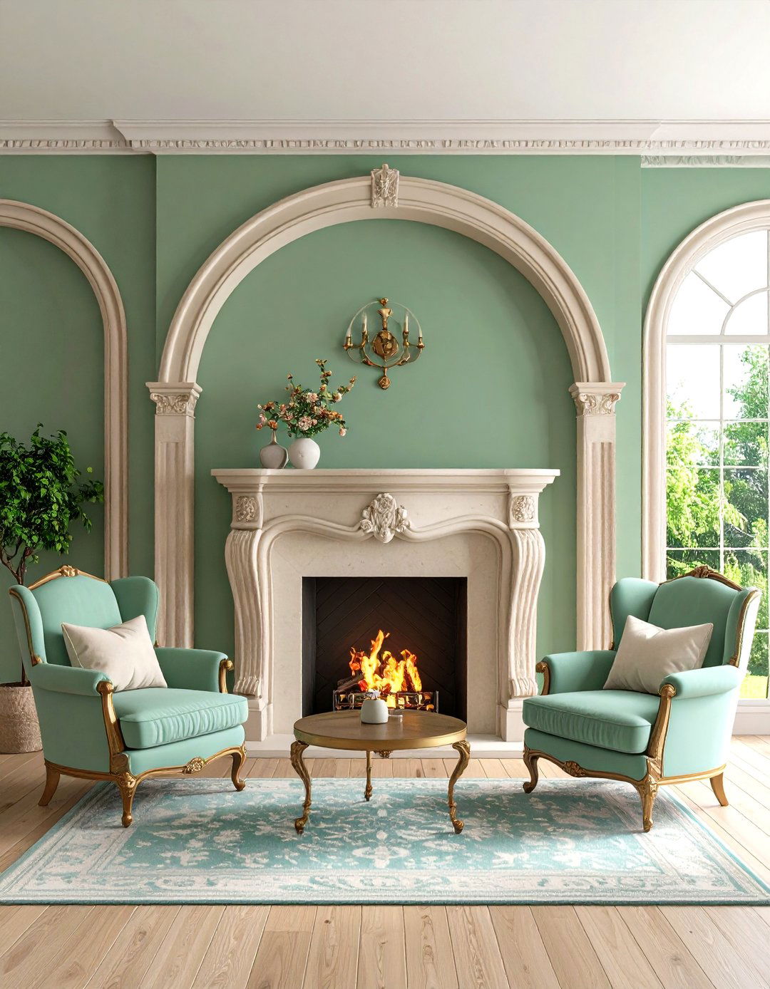 Arched Stucco Fireplace - 20 Stucco Fireplace Ideas