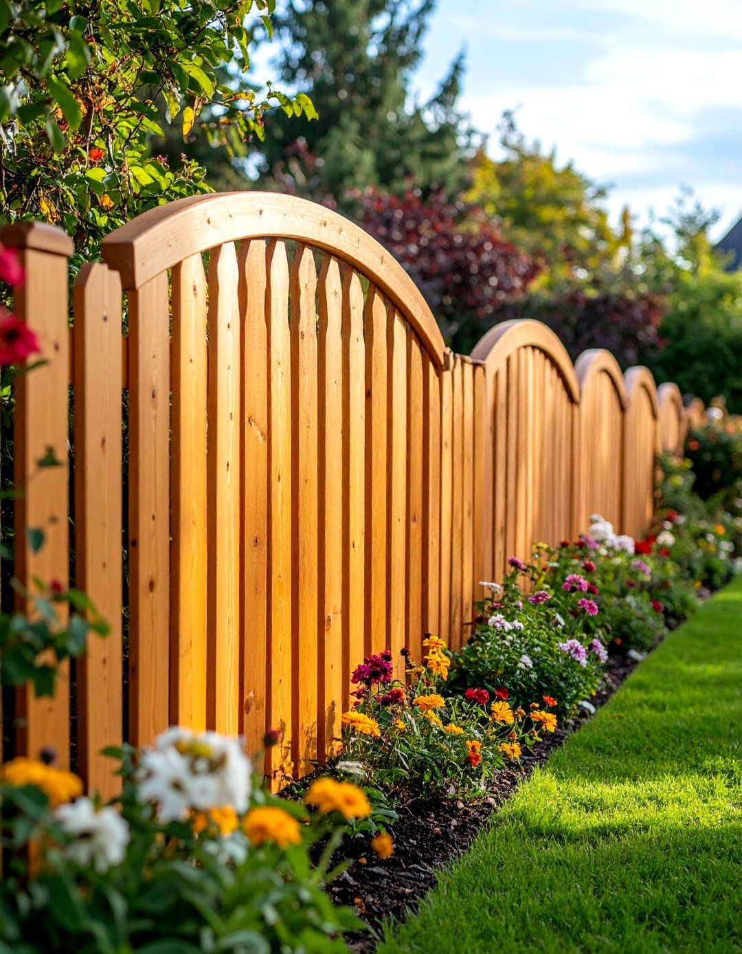 Arched Top Board on Board Fence - 20 Board on Board Fence Ideas
