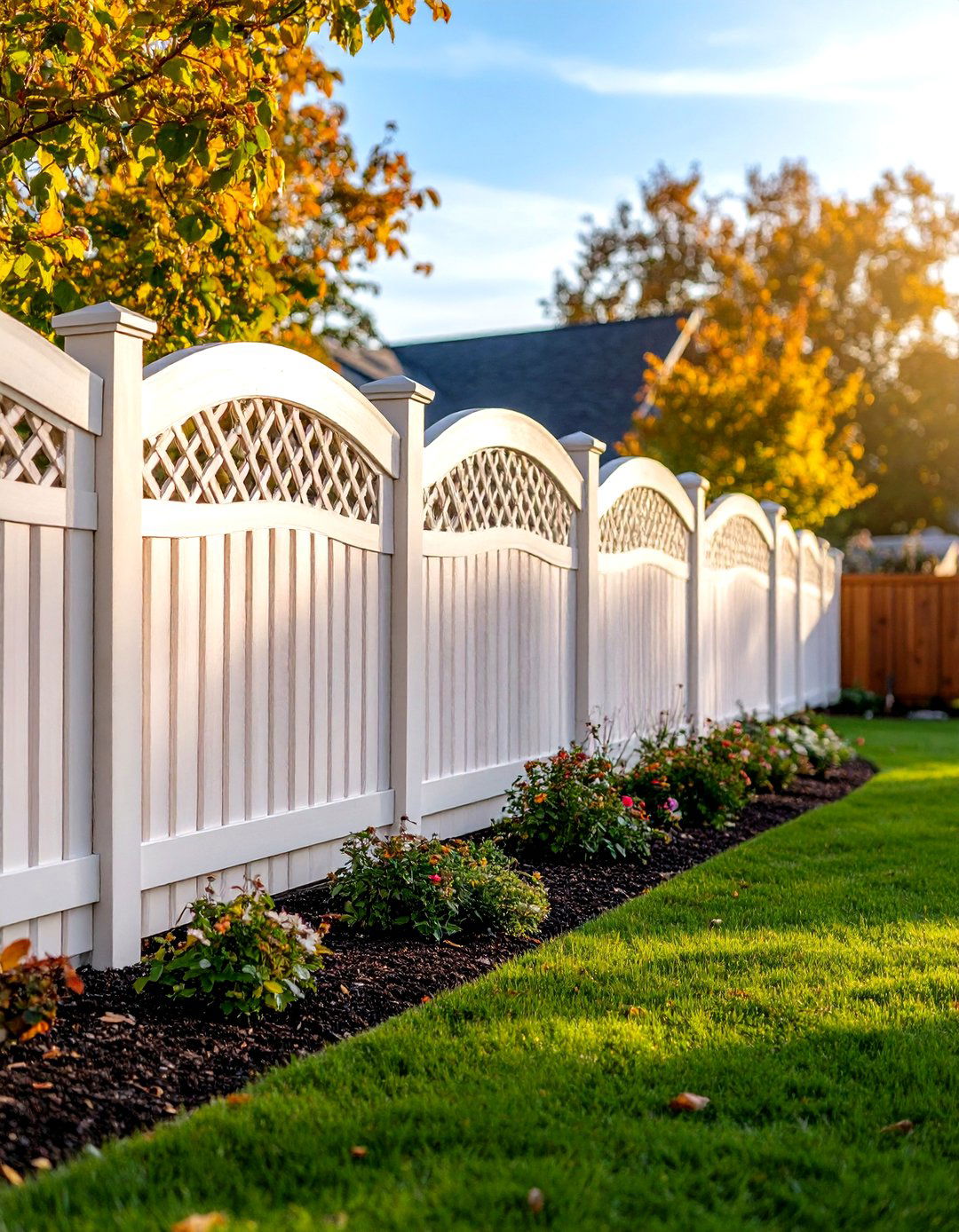 Arched Top Corner Fence for Elegant Curves - 20 Corner Fence Ideas