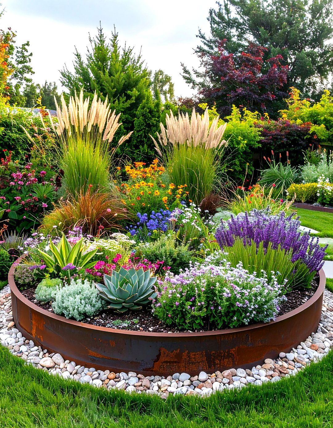 Architectural Sculpture Round Garden Bed - 20 Round Garden Bed Ideas