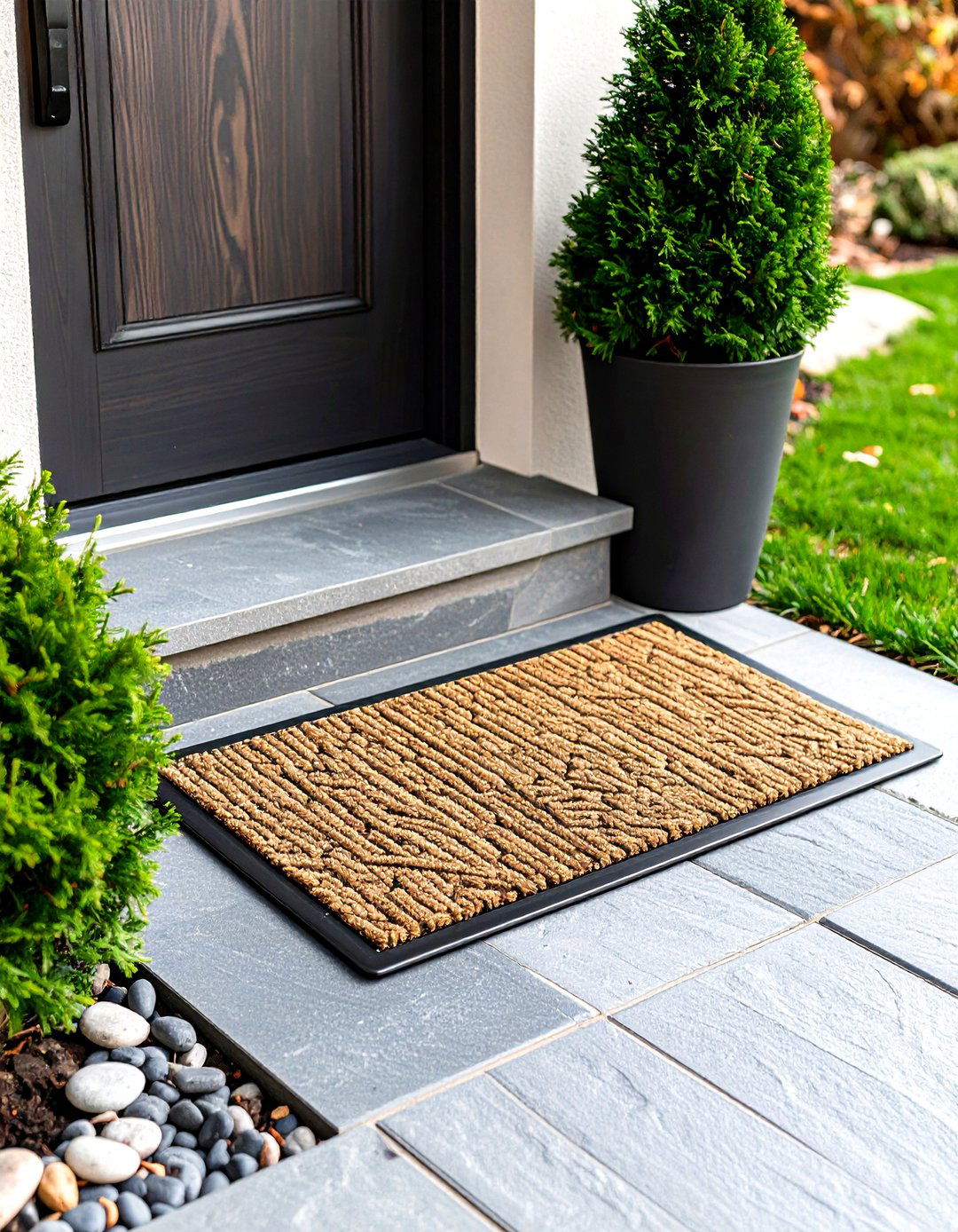 Aromatic Cedar Slat Front Door Mat - 20 Front Door Mat Ideas
