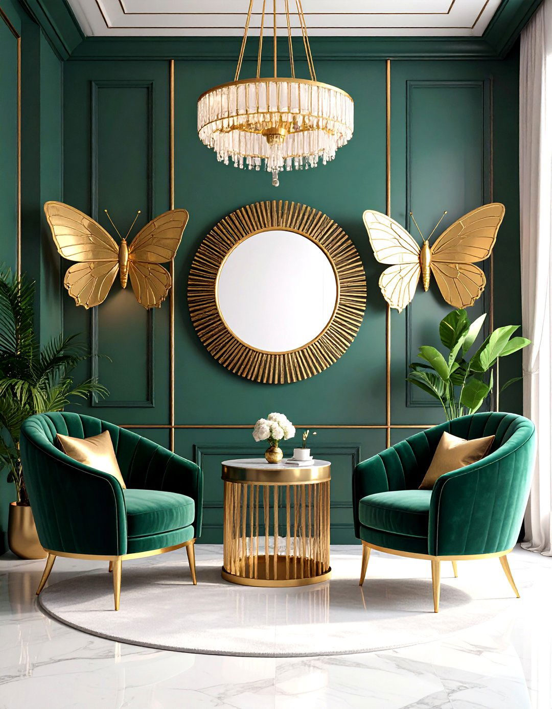 Art Deco Butterfly Lounge - 20 Butterfly-themed Room Ideas