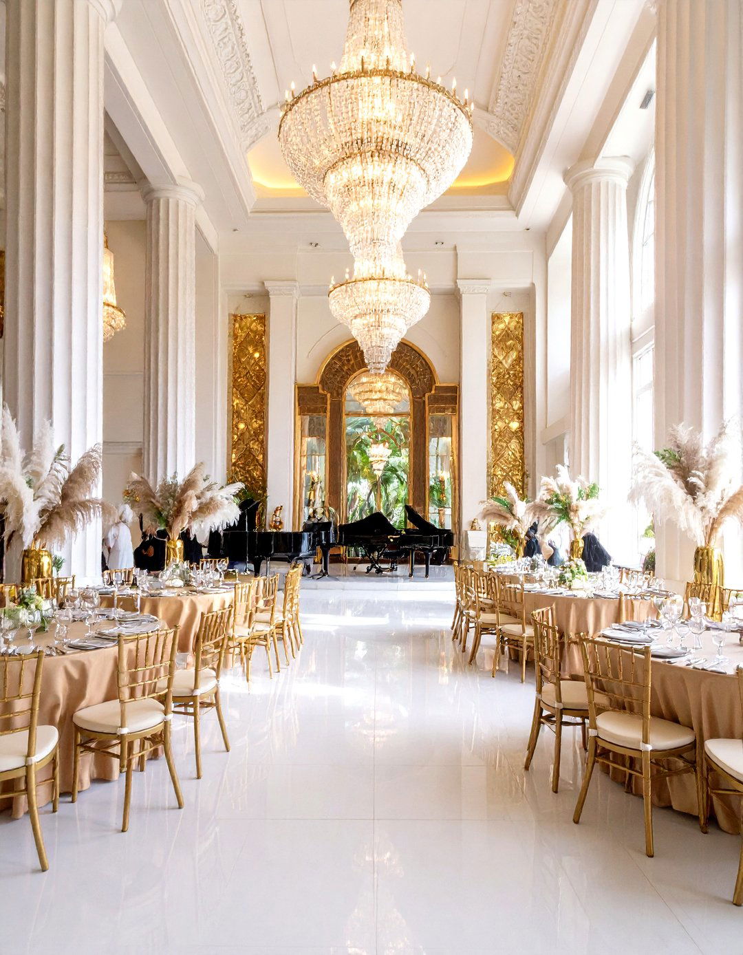 Art Deco Gatsby Wedding Entrance with Jazz Band and Gold Accents - 20 Wedding Entrance Ideas