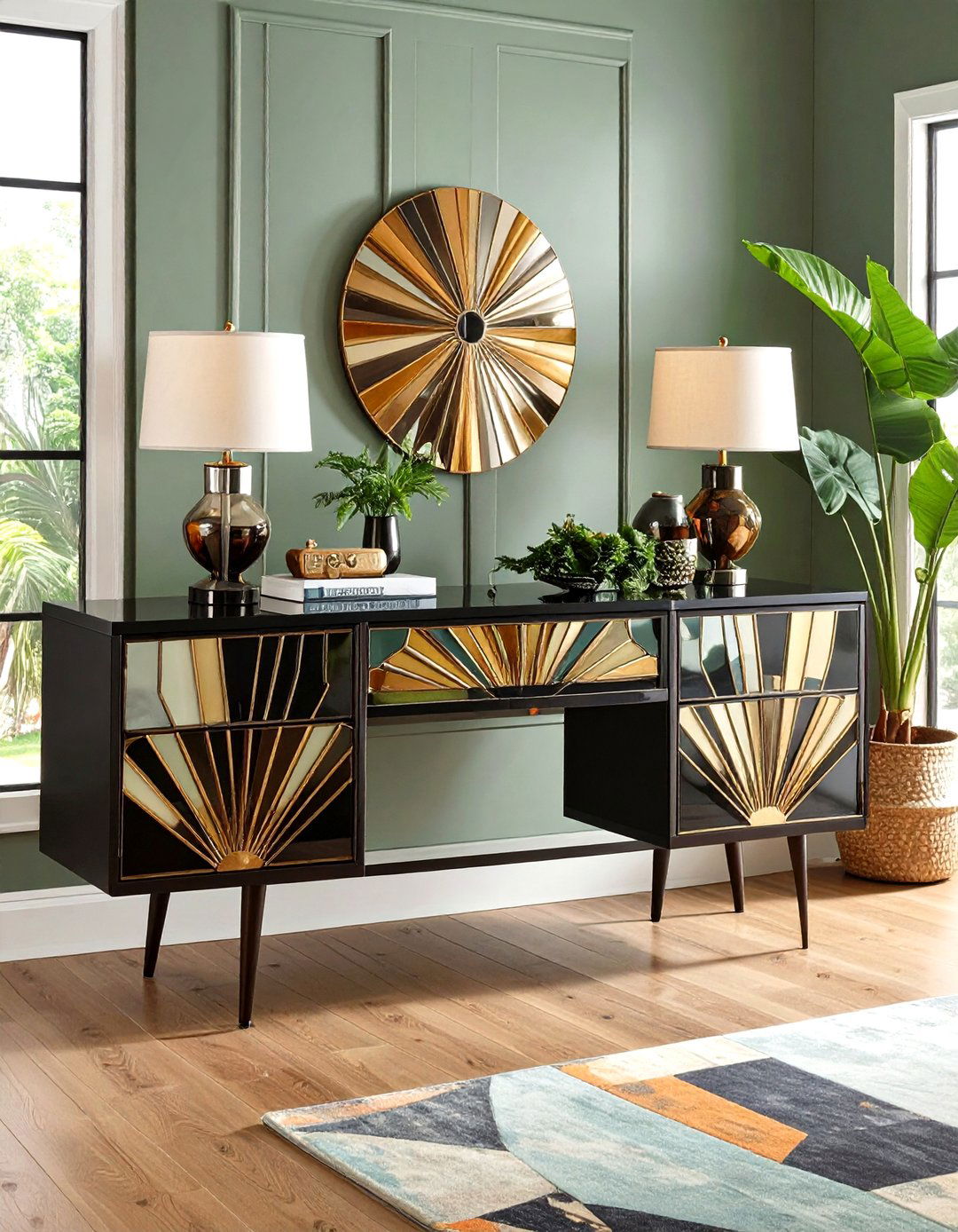 Art Deco Geometry Sharpens Glam Interior Design Lines - 20 Glam Interior Design Ideas