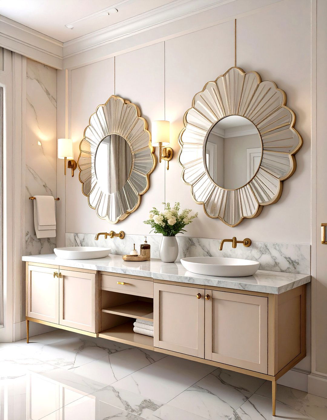Art Deco Glam Powder Room - 20 Eclectic Powder Room Ideas