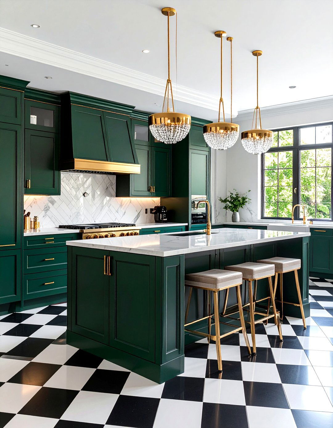 Art Deco Glamour Checkered Floors Kitchen - 20 Kitchens With Checkered Floors