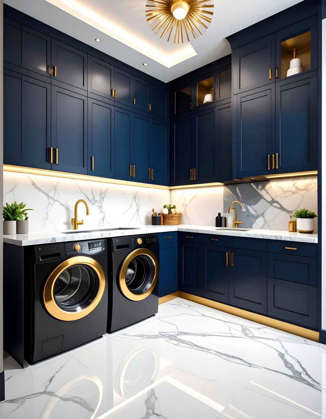 Art Deco Glamour Laundry Room Sophistication - 20 Laundry Room Decor Ideas
