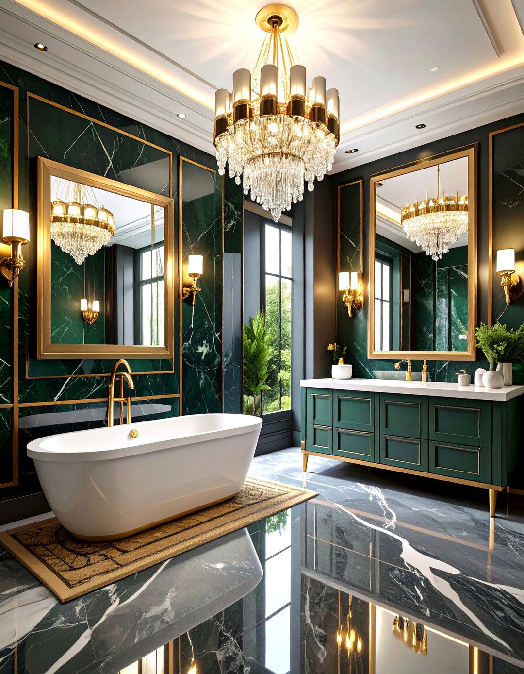 Art Deco Glamour Luxury Bathroom Elegance - 20 luxury bathroom ideas