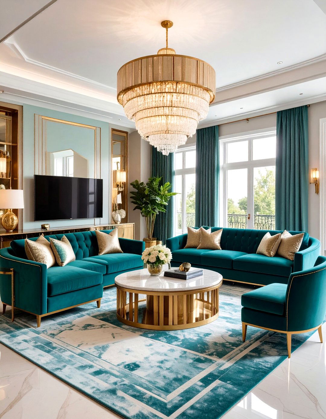 Art Deco Glamour Media Room - 20 Media Room Ideas