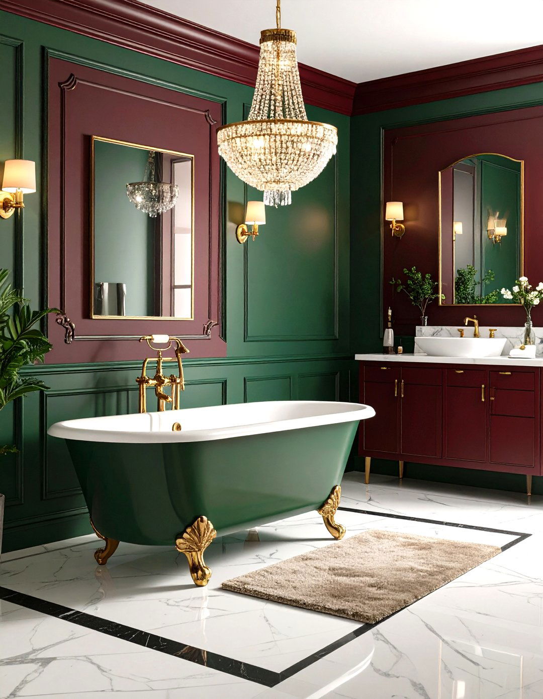 Art Deco Glamour Restaurant Bathroom Experience - 20 Restaurant Bathroom Ideas