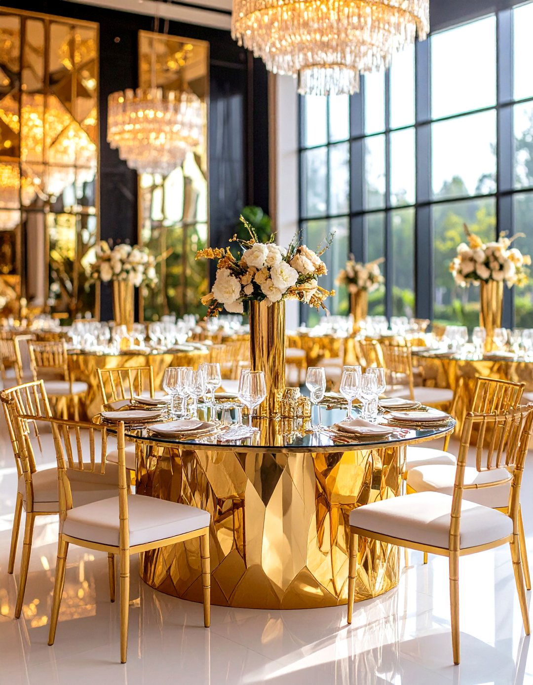 Art Deco Glamour Wedding Decoration with Geometric Luxury - 20 Wedding Decoration Ideas