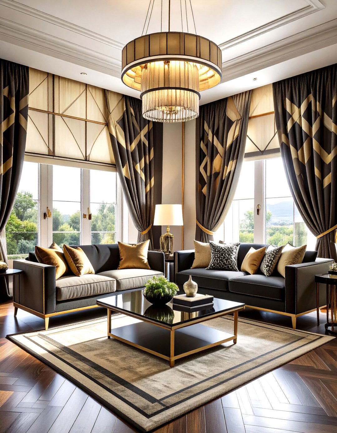 Art Deco Glamour Window Treatments - 20 Window Treatments Ideas