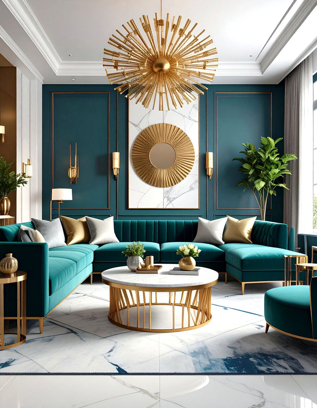 Art Deco Inspired Mens Living Room - 20 Men's Living Room Ideas