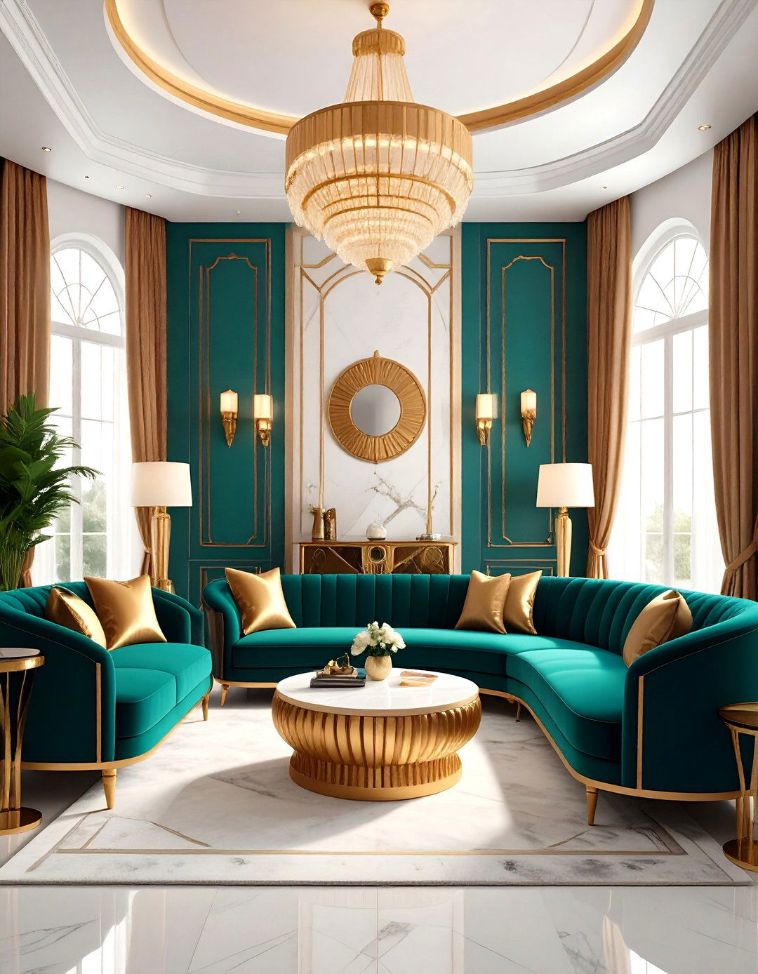 Art Deco Inspired Parlor Room Design - 20 Parlor Room Ideas