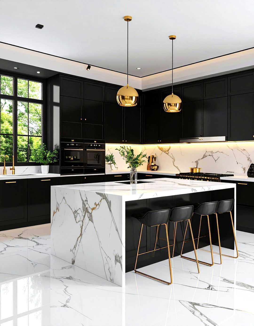 Art Deco Kitchen Monochromatic Design Schemes - 20 Art Deco Kitchen Ideas