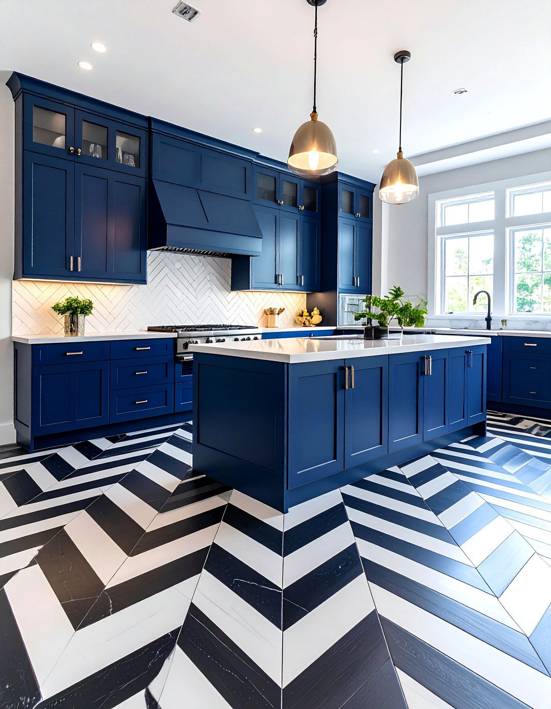 Art Deco Kitchen Zigzag Pattern Accents - 20 Art Deco Kitchen Ideas