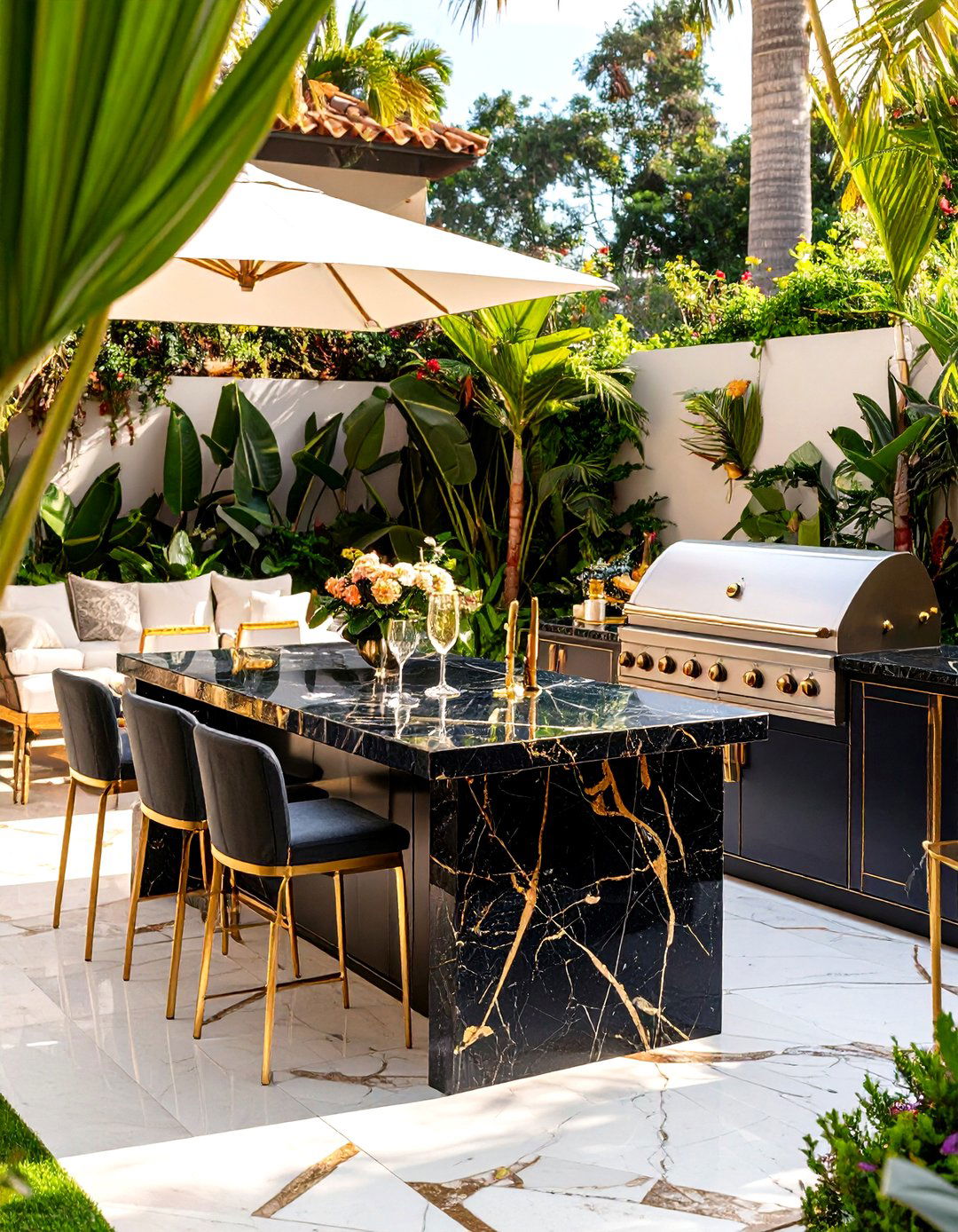 Art Deco Luxury Outdoor Kitchen Glamour - 20 Luxury Outdoor Kitchen Ideas