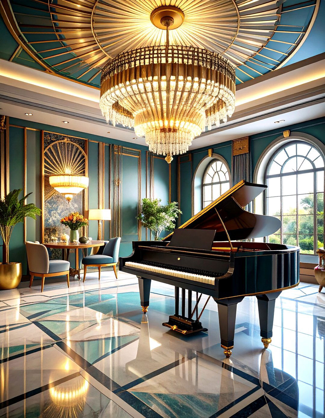 Art Deco Piano Room - 20 Piano Room Ideas