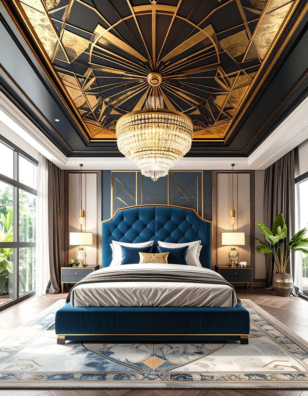 Art Deco Reverse Tray Ceiling - 20 Reverse Tray Ceiling Ideas