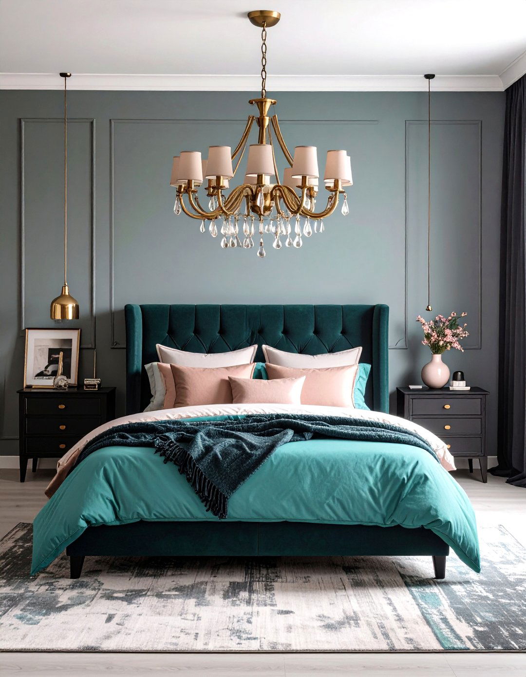 Art Deco Revival - 20 Teal and Pink Bedroom Ideas