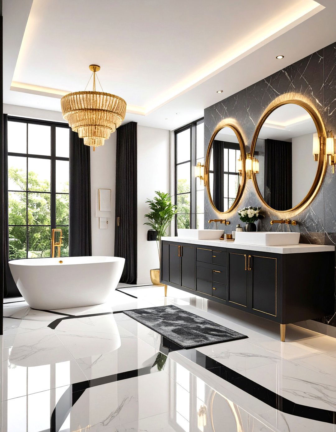 Art Deco Romantic Bathroom Glamour - 20 Romantic Bathroom Ideas