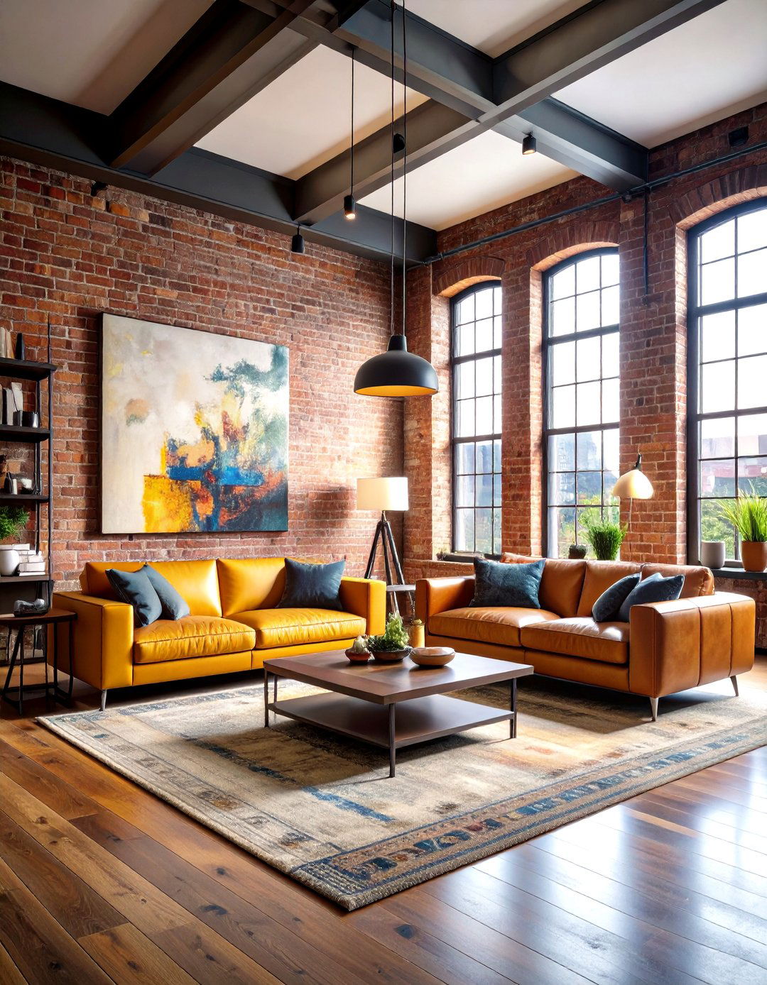 Art Focused Loft Style Living Room - 20 Loft-style Living Room Ideas