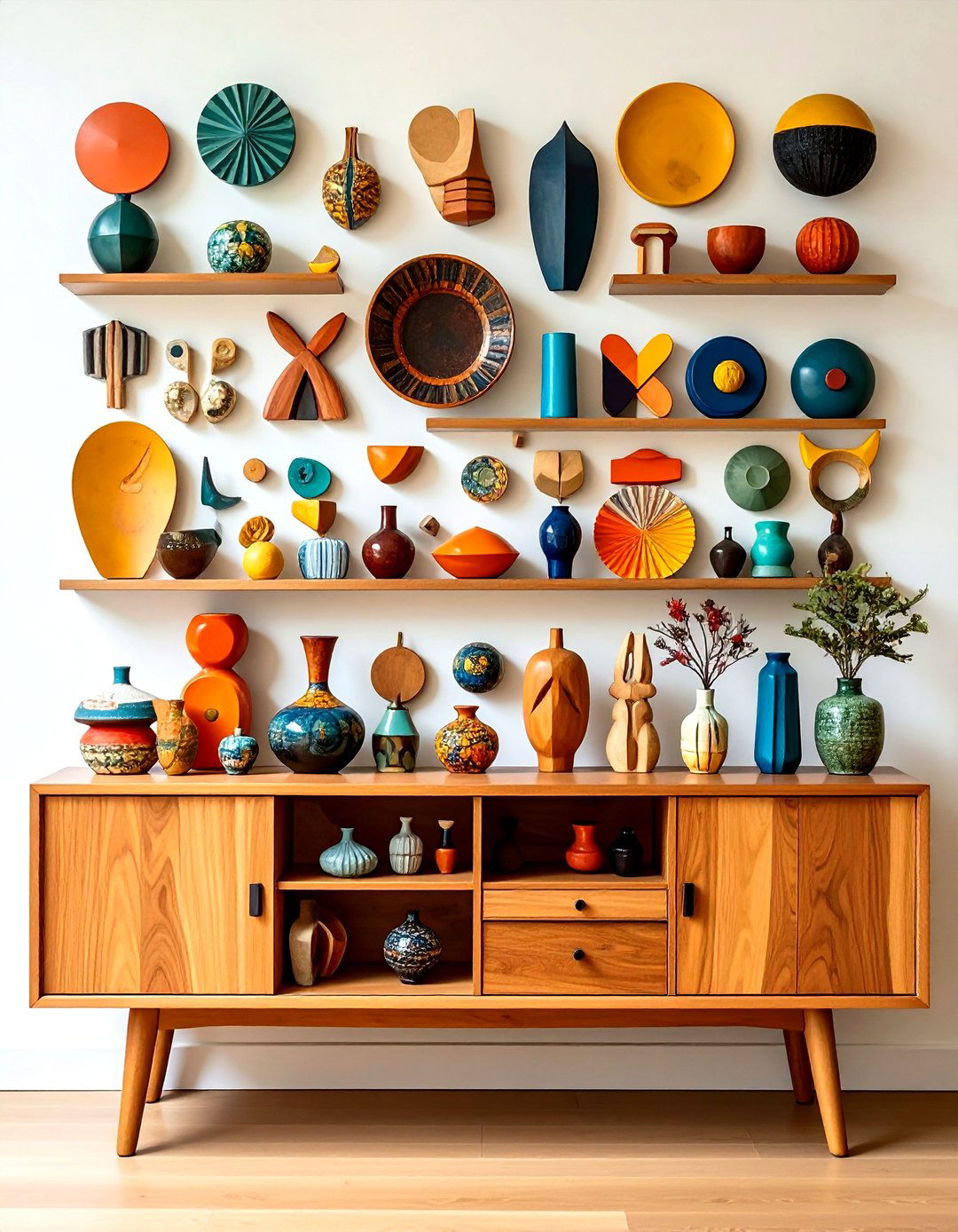Art Objects and Sculptural Pieces - 20 Sideboard Decor Ideas